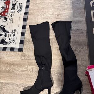 Shoe Dazzle over the knee stiletto boots new in box.  Beautiful size 6